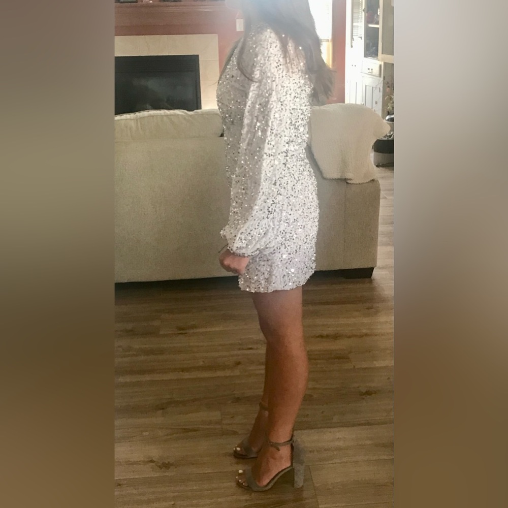 White and Silver Dress.